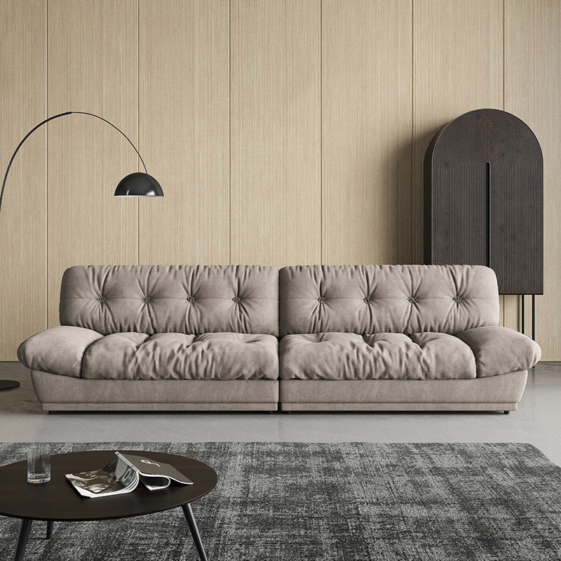 Armless Sofa Stain Resistant Standard Sofa with Tufted Split-Back