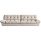 Armless Sofa Stain Resistant Standard Sofa with Tufted Split-Back