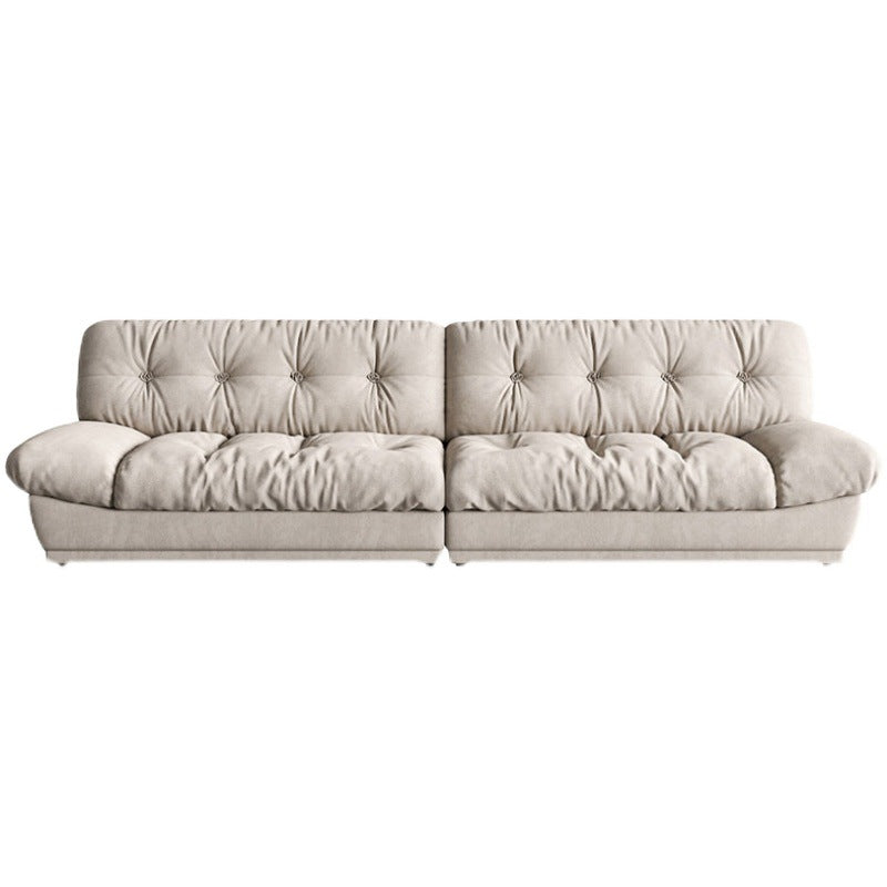 Armless Sofa Stain Resistant Standard Sofa with Tufted Split-Back