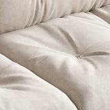 Armless Sofa Stain Resistant Standard Sofa with Tufted Split-Back