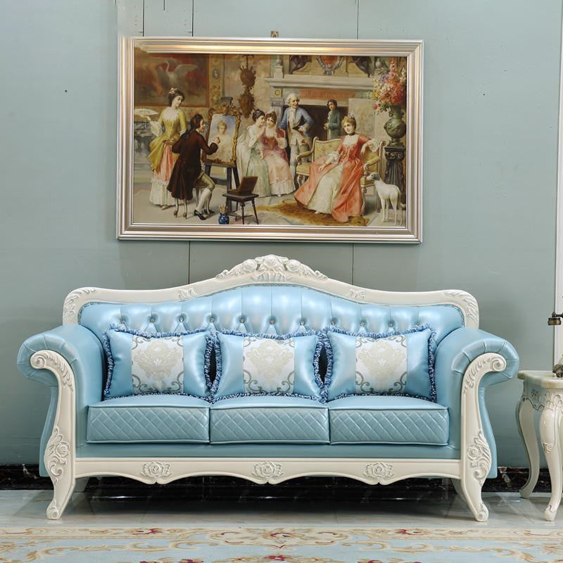 Divano arrotolato di divano alto 37 "con split-back trapuntato per soggiorno