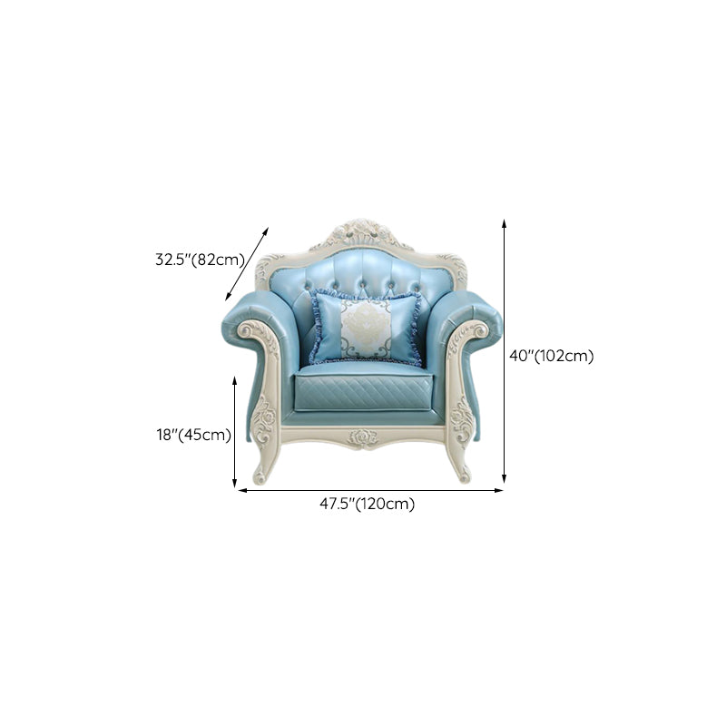 37" High Sofa Rolled Arm Sofa with Tufted Split-Back for Living Room