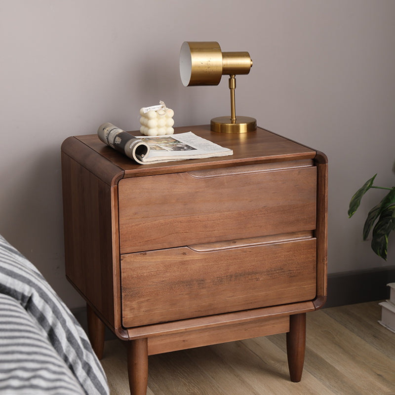 2 - Schublade Industrial Accent Table Nachttisch Antikes Finish -Bett Nachttisch