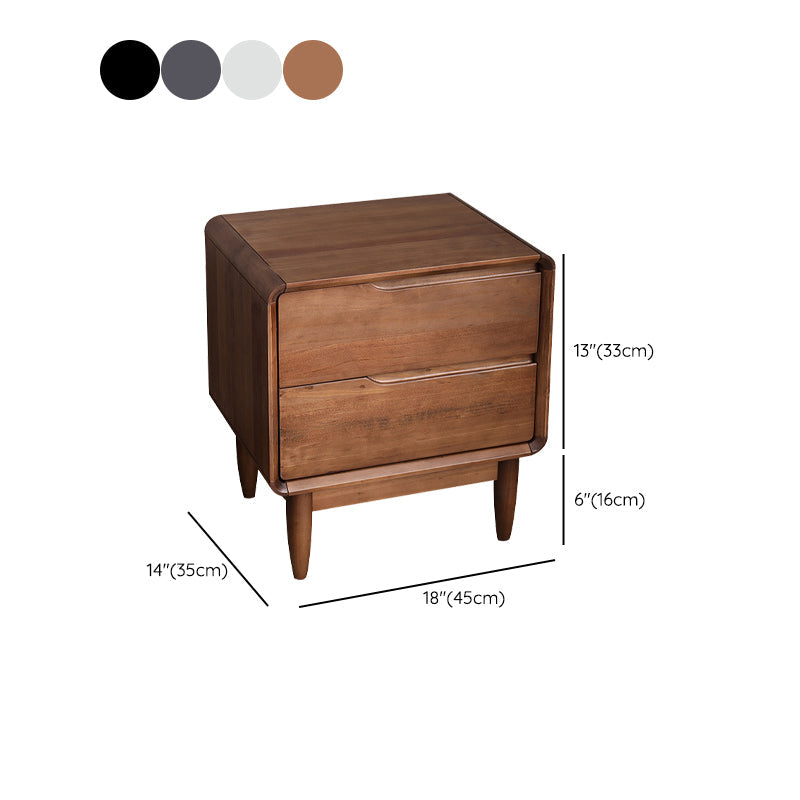 2 - Schublade Industrial Accent Table Nachttisch Antikes Finish -Bett Nachttisch