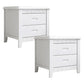 2 - Drawer Traditional Accent Table Nightstand Antique Finish Bed Nightstand 18.5"L x 15"W x 18.5"H White 2 Piece Set Clearhalo 'Bedroom Furniture' 'furn' 'furn_night_stand' 'Furniture' 'night_stand' 'Nightstands' 6709190