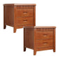 2 - Drawer Traditional Accent Table Nightstand Antique Finish Bed Nightstand 18.5"L x 15"W x 18.5"H Brown 2 Piece Set Clearhalo 'Bedroom Furniture' 'furn' 'furn_night_stand' 'Furniture' 'night_stand' 'Nightstands' 6709192