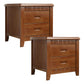 2 - Drawer Traditional Accent Table Nightstand Antique Finish Bed Nightstand 18.5"L x 15"W x 18.5"H Nut-Brown 2 Piece Set Clearhalo 'Bedroom Furniture' 'furn' 'furn_night_stand' 'Furniture' 'night_stand' 'Nightstands' 6709195