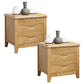 2 - Drawer Traditional Accent Table Nightstand Antique Finish Bed Nightstand 20"L x 16.5"W x 20"H Natural 2 Piece Set Clearhalo 'Bedroom Furniture' 'furn' 'furn_night_stand' 'Furniture' 'night_stand' 'Nightstands' 6709201