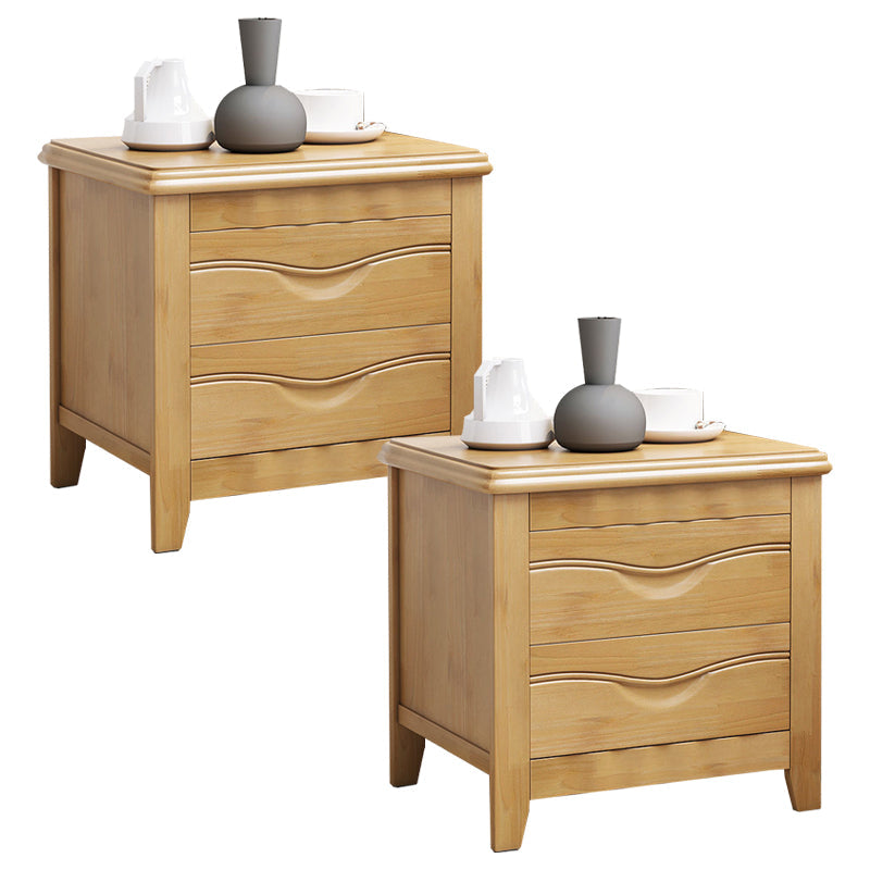 2 - Drawer Traditional Accent Table Nightstand Antique Finish Bed Nightstand 20"L x 16.5"W x 20"H Natural 2 Piece Set Clearhalo 'Bedroom Furniture' 'furn' 'furn_night_stand' 'Furniture' 'night_stand' 'Nightstands' 6709201