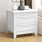 2 - Drawer Traditional Accent Table Nightstand Antique Finish Bed Nightstand 20"L x 16.5"W x 20"H White 1 Piece Clearhalo 'Bedroom Furniture' 'furn' 'furn_night_stand' 'Furniture' 'night_stand' 'Nightstands' 6709208