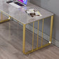 Glam 29.53-inch Tall Writing Desk Stone Rectangular Office Desk Clearhalo 'furn' 'furn_office_desk' 'Furniture' 'Office Desks' 'Office Furniture' 'office_desk' 6709451