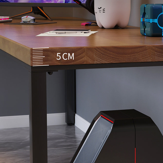 Industrial Solid Wood Writing Desk L-Shape Office Desk with Metal Legs Clearhalo 'furn' 'furn_office_desk' 'Furniture' 'Office Desks' 'Office Furniture' 'office_desk' 6709494