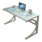 Contemporary Glass Office Desk Antique Finish Rectangular Computer Desk Clearhalo 'furn' 'furn_office_desk' 'Furniture' 'Office Desks' 'Office Furniture' 'office_desk' 6709530