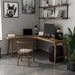 29,25 inch H Industrieel Office Desk Solid Wood L-Shape Writing Desk