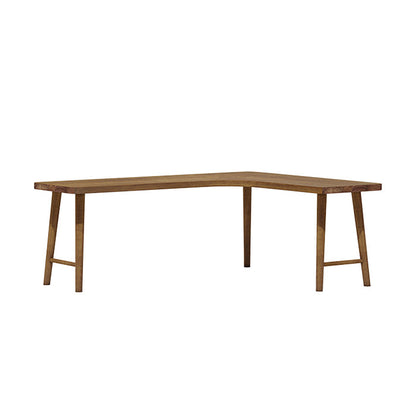 29,25 inch H Industrieel Office Desk Solid Wood L-Shape Writing Desk