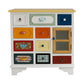 Coastal Storage Chest Dresser Manufactured Wood Dresser with Drawers and Doors