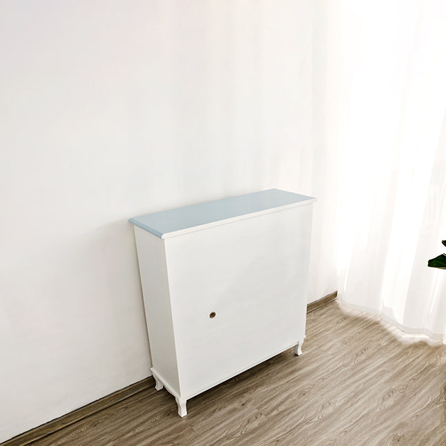 Coastal Storage Chest Dresser Manufactured Wood Dresser with Drawers and Doors