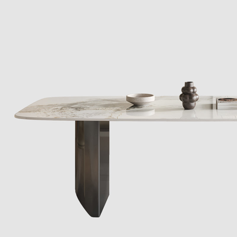 Ensemble de restauration moderne 1/7 pcs à manger rectangle avec chaises rembourrées