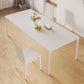 Pièces modernes 1/3/4/5/7 Pièces Table à manger Set Pierre Rectangle Meubles en blanc