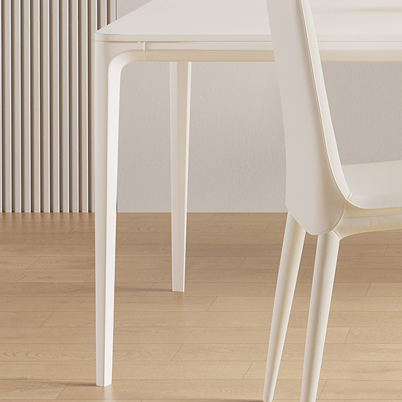 Pièces modernes 1/3/4/5/7 Pièces Table à manger Set Pierre Rectangle Meubles en blanc