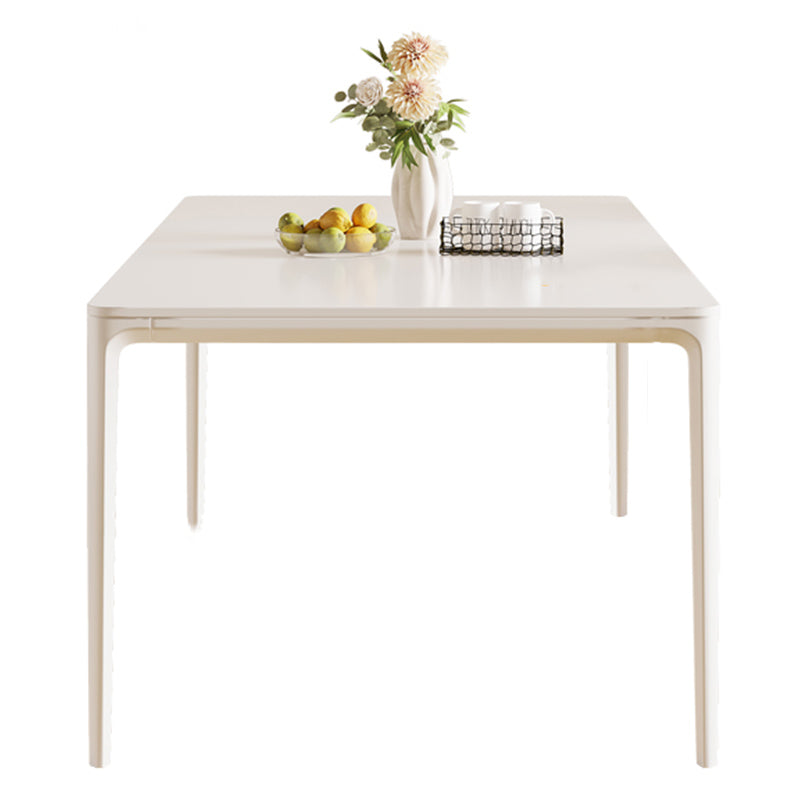 Pièces modernes 1/3/4/5/7 Pièces Table à manger Set Pierre Rectangle Meubles en blanc