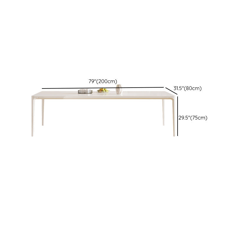 Pièces modernes 1/3/4/5/7 Pièces Table à manger Set Pierre Rectangle Meubles en blanc