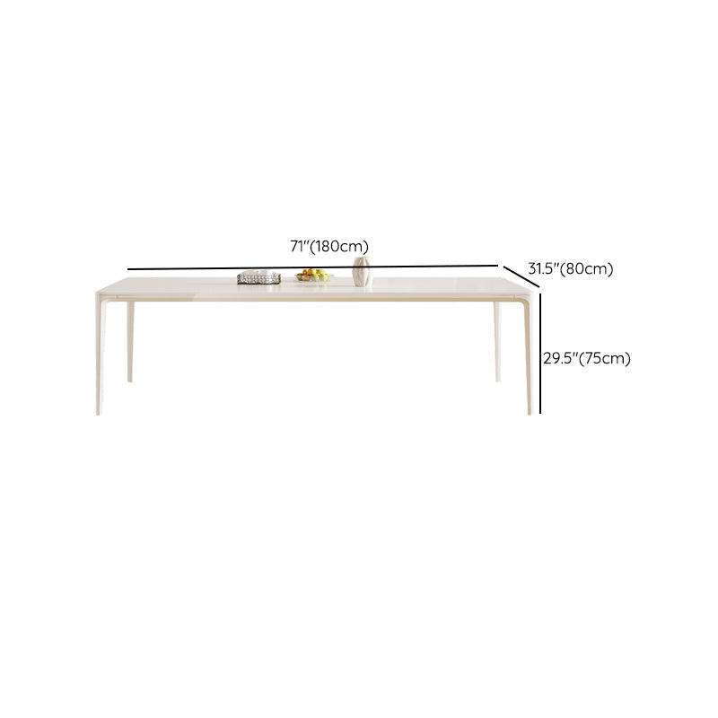 Pièces modernes 1/3/4/5/7 Pièces Table à manger Set Pierre Rectangle Meubles en blanc