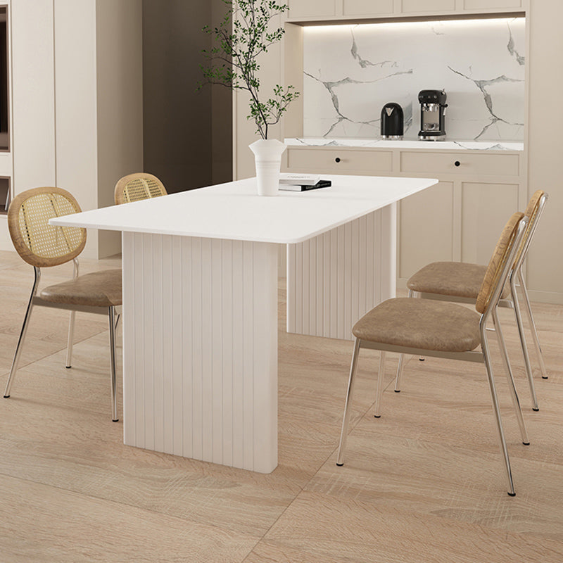 Modern 1/2/5/7 stukken Din stoelen rechthoekige stenen meubels in wit gezet