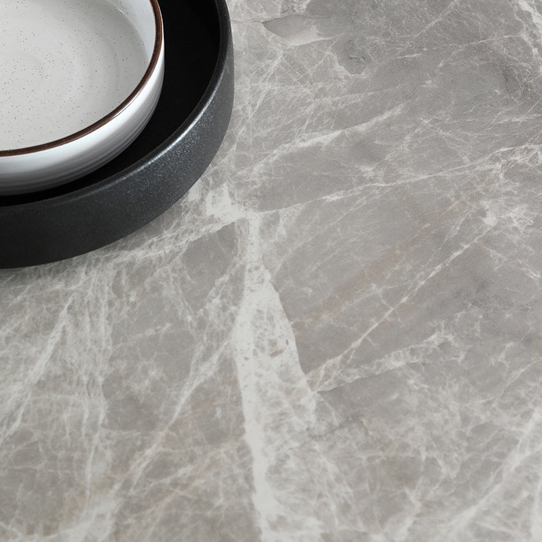 Ensemble de table de cuve à pierre gris haut brillant 1/4/5/6/7 pièces modernes