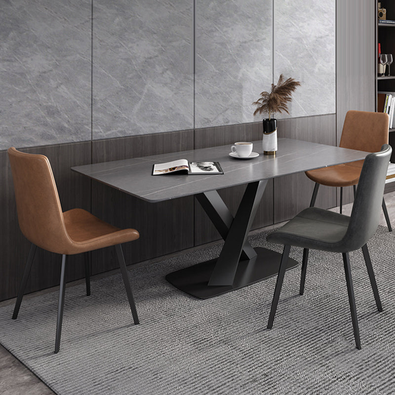 Stile moderno 1/4/5/6/7 pezzi sedie da pranzo set mobili in pietra rettangolo per casa
