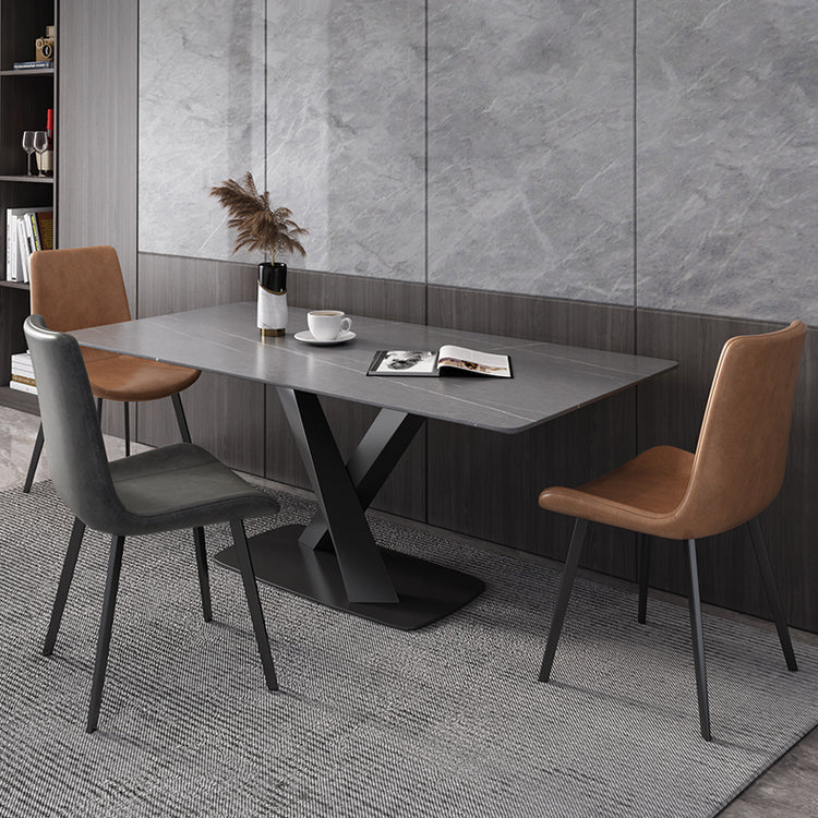 Stile moderno 1/4/5/6/7 pezzi sedie da pranzo set mobili in pietra rettangolo per casa