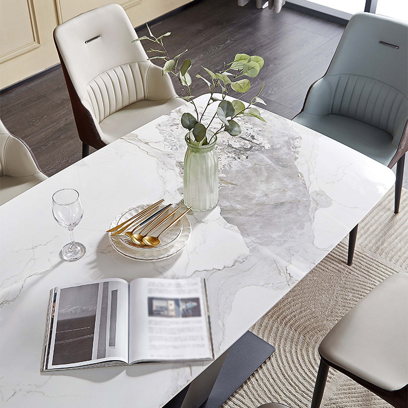 Juego de mesa de comedor rectangular moderno 1/4/5/7 piezas de comedor para hogar