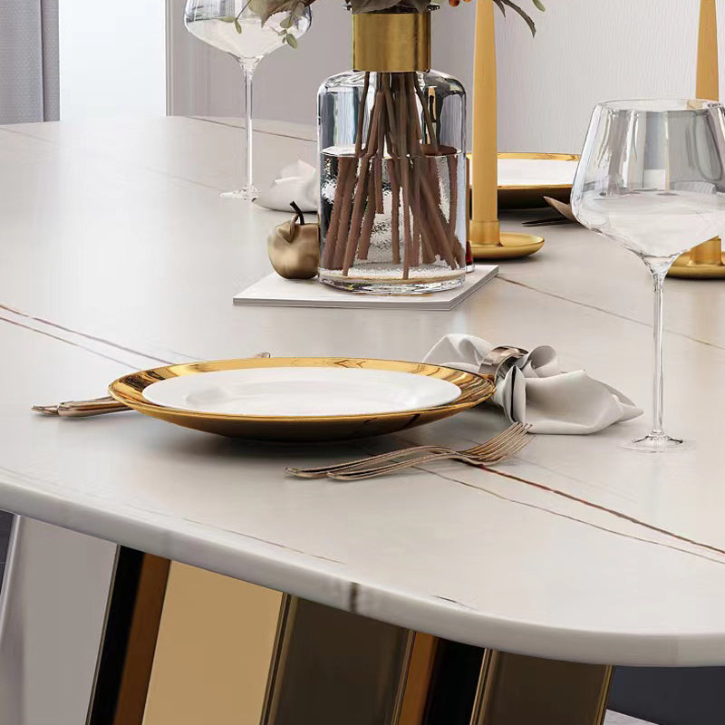 Glam Dinette Table Set with Padded Chairs 1/2/5 Pieces Glossy White Dining Set