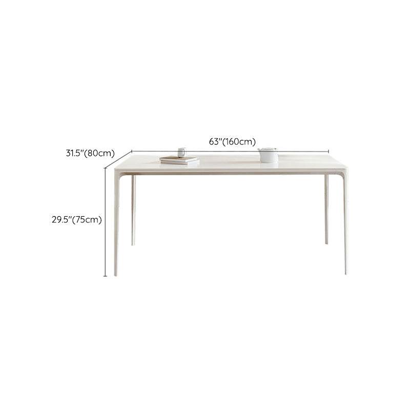 Moderna mesa de comedor blanco Juego de comedor 1/4/5 piezas con sillas de metal