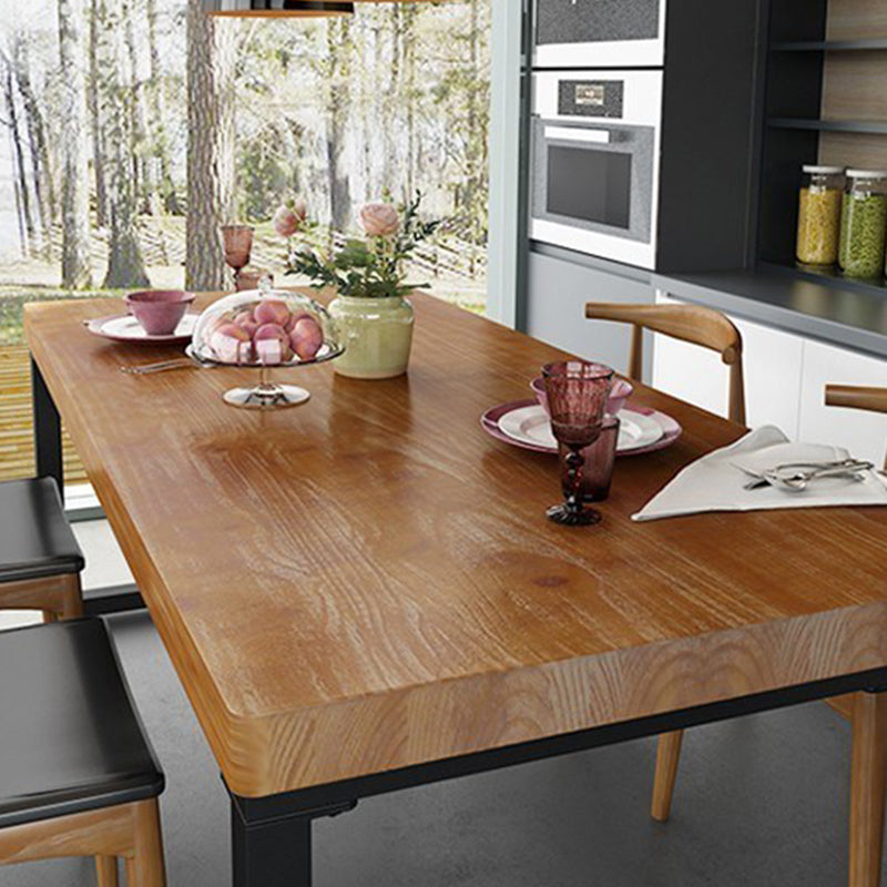 Tavolo da pranzo industriale in legno set 1/2/5 pezzi Dinette marrone per casa