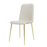 Glossy White Glam Dinette Table Set 1/2/5/7 Pieces Dining Set with Leather Chairs