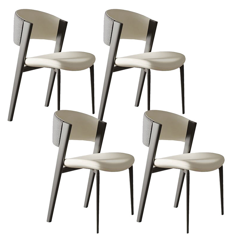 Glam Dining Table Set with Chrome Metal Base 1/4/5/7 Pieces White Dinette Set for Home 4 White Chairs Clearhalo 'Dining Room Sets' 'Dining Tables & Seating' 'dining_room_set' 'furn' 'furn_dining_room_set' 'Furniture' 'Kitchen & Dining Furniture' 6711670