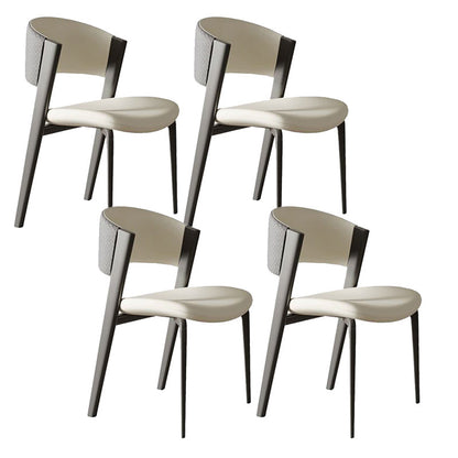 Glam Dining Table Set with Chrome Metal Base 1/4/5/7 Pieces White Dinette Set for Home 4 White Chairs Clearhalo 'Dining Room Sets' 'Dining Tables & Seating' 'dining_room_set' 'furn' 'furn_dining_room_set' 'Furniture' 'Kitchen & Dining Furniture' 6711670