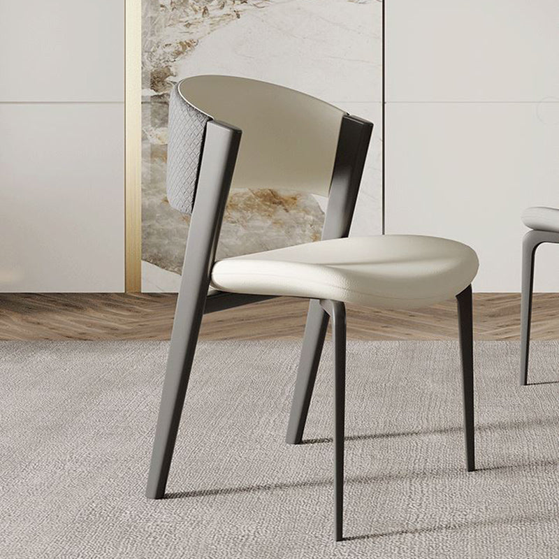 Glam Dining Table Set with Chrome Metal Base 1/4/5/7 Pieces White Dinette Set for Home Clearhalo 'Dining Room Sets' 'Dining Tables & Seating' 'dining_room_set' 'furn' 'furn_dining_room_set' 'Furniture' 'Kitchen & Dining Furniture' 6711676