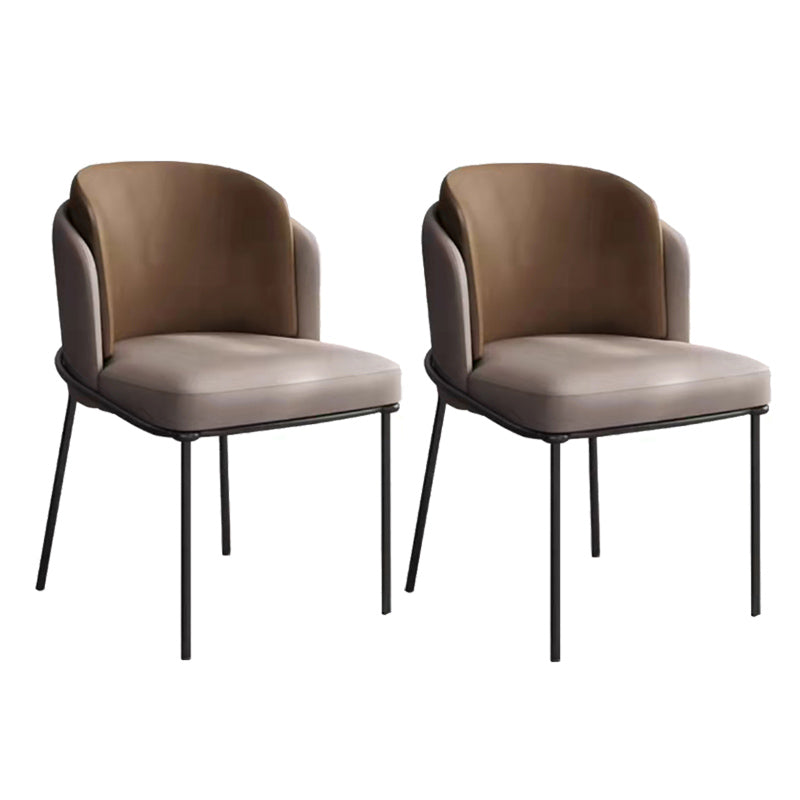 Metal Dinette Set with Padded Chairs 1/2/5/6/7 Pieces Glam Stone Dining Table Set 2 Beige Chairs Clearhalo 'Dining Room Sets' 'Dining Tables & Seating' 'dining_room_set' 'furn' 'furn_dining_room_set' 'Furniture' 'Kitchen & Dining Furniture' 6711686