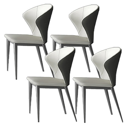 White Dining Table Set with Silver Metal Base 1/3/4/5/8 Pieces Glam Dinette Set for Home