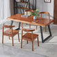 Solid Wood Industrial Dining Table Set 1/2/5/7 Pieces Brown Dinette Set for Home