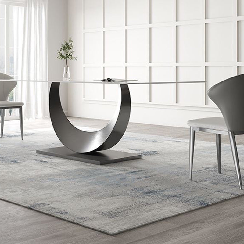 Style contemporain 1/3/4/5/6/7/8 Pièces Pièces Ensemble de restauration Rectangle meubles en blanc