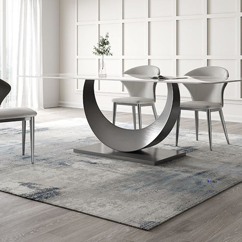 Style contemporain 1/3/4/5/6/7/8 Pièces Pièces Ensemble de restauration Rectangle meubles en blanc