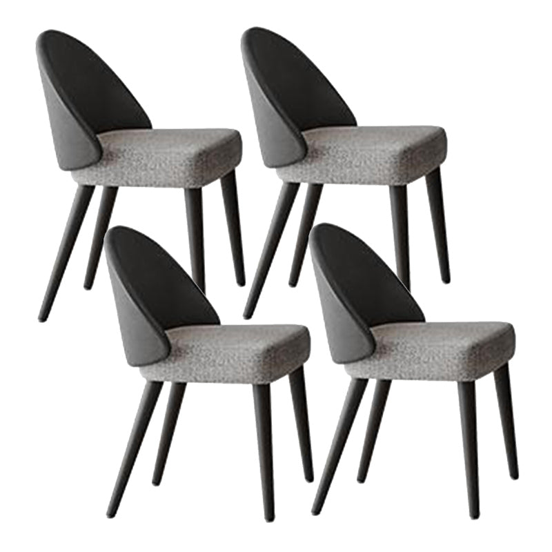 Contemporary Style 1/4/5/7 Pieces Dining Chairs Set Stone Rectangle Furniture in Black