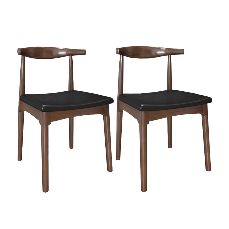 Brown Solid Wood Industrial Dining Table Set 1/2/5/7 Pcs Dinette Set for Home 2 Brown Chairs Clearhalo 'Dining Room Sets' 'Dining Tables & Seating' 'dining_room_set' 'furn' 'furn_dining_room_set' 'Furniture' 'Kitchen & Dining Furniture' 6711783