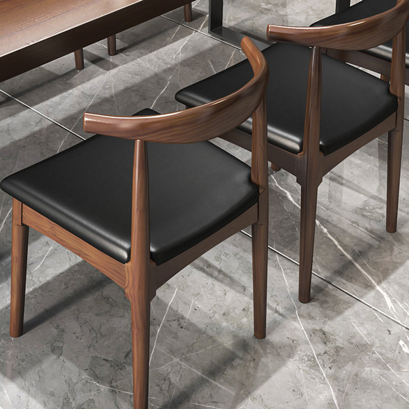 Brown Solid Wood Industrial Dining Table Set 1/2/5/7 Pcs Dinette Set for Home Clearhalo 'Dining Room Sets' 'Dining Tables & Seating' 'dining_room_set' 'furn' 'furn_dining_room_set' 'Furniture' 'Kitchen & Dining Furniture' 6711788