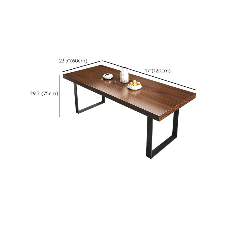 Brown Solid Wood Industrial Dining Table Set 1/2/5/7 Pcs Dinette Set for Home Clearhalo 'Dining Room Sets' 'Dining Tables & Seating' 'dining_room_set' 'furn' 'furn_dining_room_set' 'Furniture' 'Kitchen & Dining Furniture' 6711798