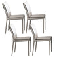 Black Stone Dining Table Set with Solid Back Chairs 1/2/4/5/7 Pcs Modern Dinette Set 4 Beige Chairs Clearhalo 'Dining Room Sets' 'Dining Tables & Seating' 'dining_room_set' 'furn' 'furn_dining_room_set' 'Furniture' 'Kitchen & Dining Furniture' 6711804