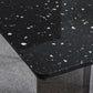 Black Stone Dining Table Set with Solid Back Chairs 1/2/4/5/7 Pcs Modern Dinette Set Clearhalo 'Dining Room Sets' 'Dining Tables & Seating' 'dining_room_set' 'furn' 'furn_dining_room_set' 'Furniture' 'Kitchen & Dining Furniture' 6711809